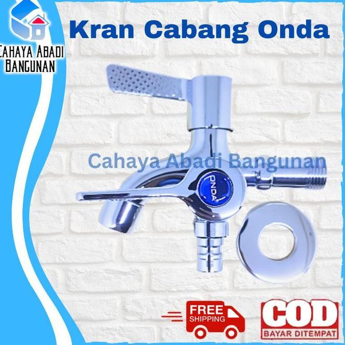 Gasajaya- Kran Air Cabang 2 Shower Mesin Cuci Onda K-Tul 1/2"