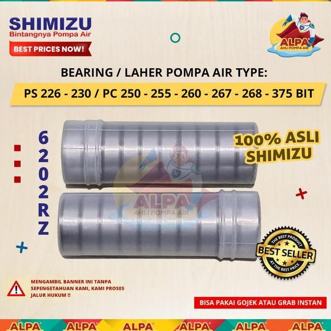 Sehatterus- Bearing / Laher Shimizu Asli 6202Rz (Tutup Karet)
