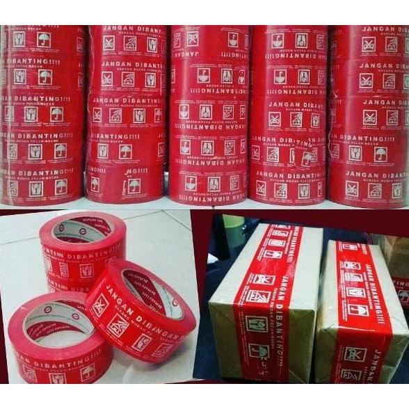 Handcraft- Lakban Fragile Jangan Di Banting Daimaru Merah