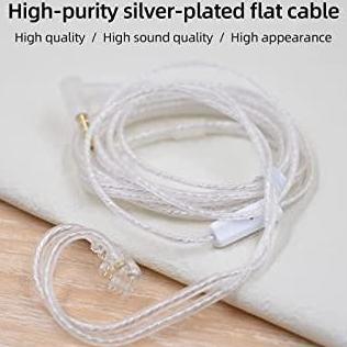 Bisakoya- Kabel Kz Silver Upgrade With Mic Kz Cable Type B / C Edx Zsn Pro Ultra
