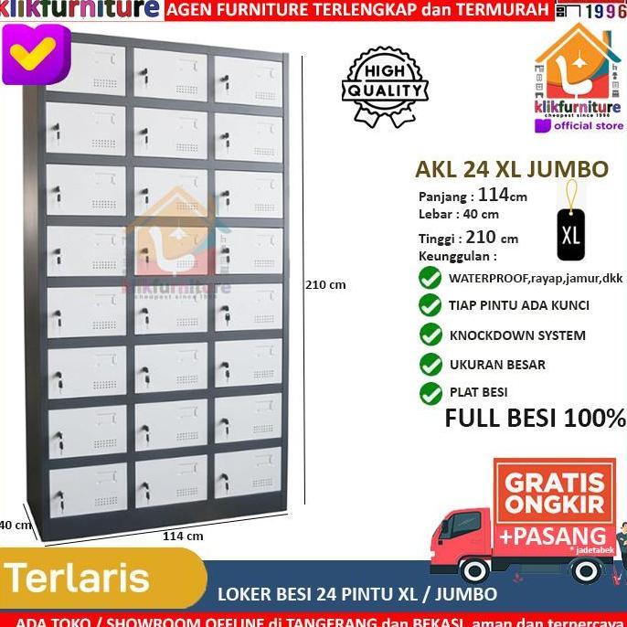 Grosir Promo Loker Besi Locker Besi 24 Pintu Akl024 Jumbo