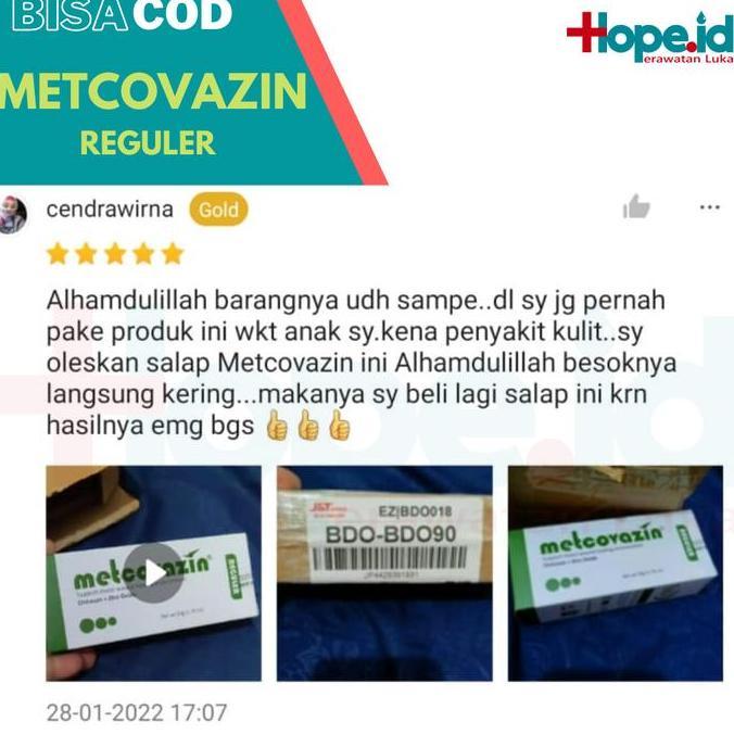 Medikit- Salep Luka Metcovazin Reguler 50 Gr Dengan Zinc Oxide Dan Chitosan
