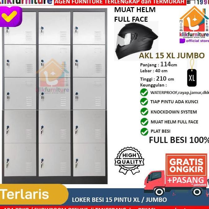 Promo Loker Helmet Helm Full Face Loker Besi 15 Pintu Jumbo Xl