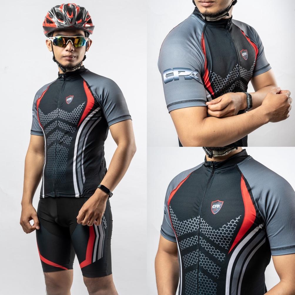 HOT SALE CPX Sport Setelan Baju Jersey Sepeda RB RoadBike Celana Gowes Padding Spon terbaik