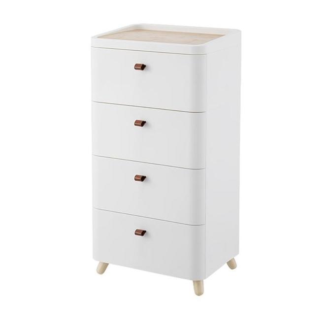 Grosir Informa Mizuki Laci Penyimpanan 4 Tingkat - Putih Kontainer Organizer Tempat Baju Lemari Keci