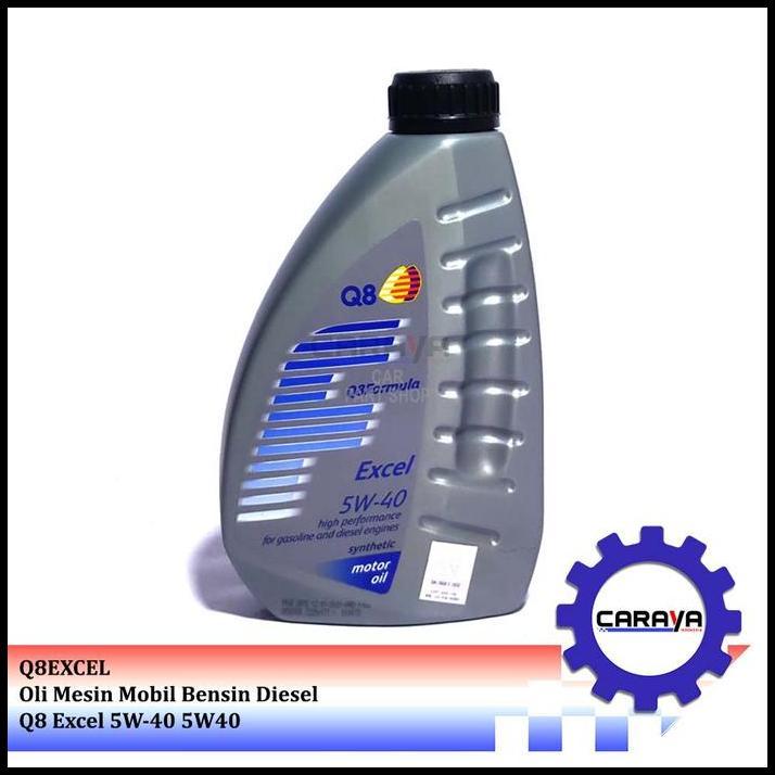 TERMURAH OLI MESIN MOBIL BENSIN DIESEL Q8 EXCEL 5W-40 5W40 