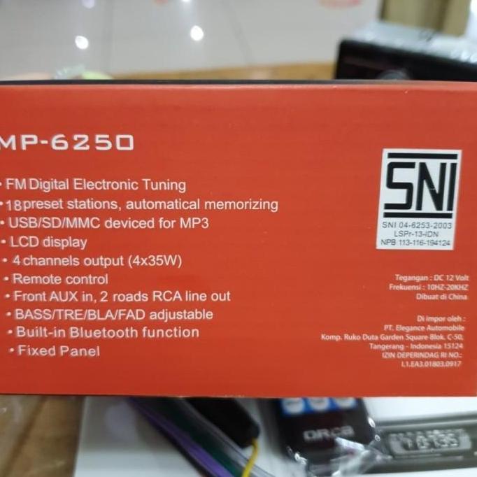 Single Din Orca MP 6250 / Tape Single Din Orca USB MP3 Radio