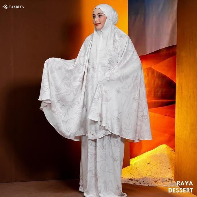 tazbiya premium mukena raya | mukena putih tazbiya| mukena white tazbiya| mukena putih premium