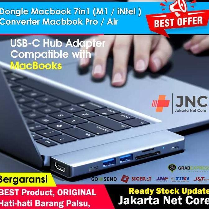 HARGA DISC - Converter Dongle Macbook Pro Air M1 M2 Adapter HDMI TYP C , USB