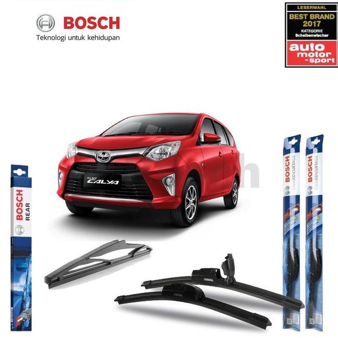 Wiper Toyota Calya Depan Belakang Frameless Bosch Clear Advantage Original