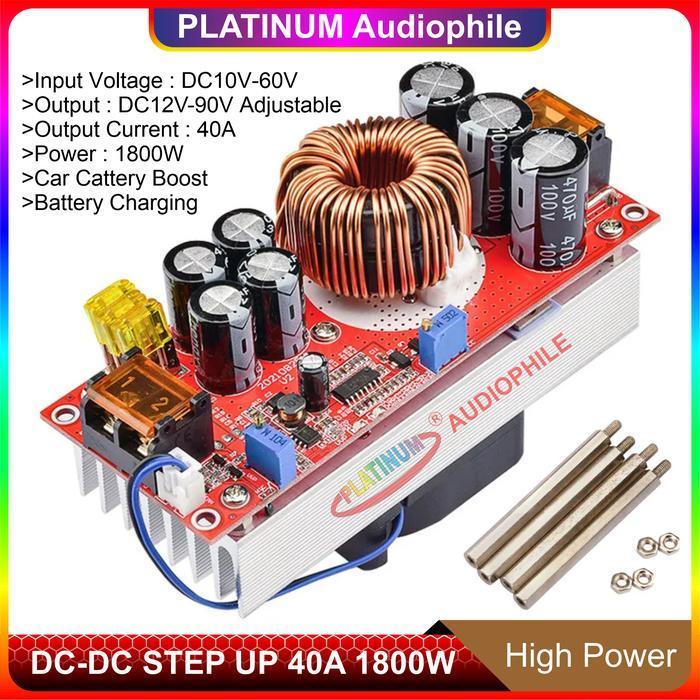 DC-DC Step Up 1800W 40A Boost Converter High Power Stepup Modul DC-B1800W