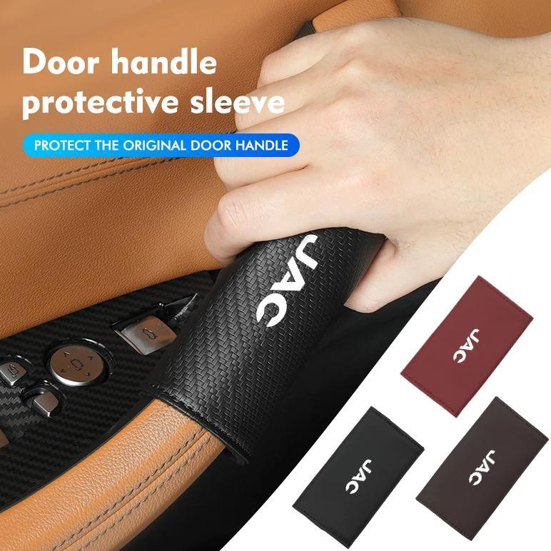 Car Door Inner Handle Protective Leather Anti-Wear Sleeve Decor For JAC Refine J3 J2 S5 A5 J5 J6 J4 