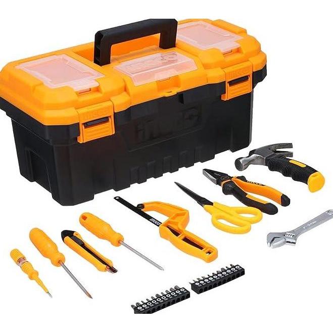 HOROZY INGCO Tool Box 32pcs Hand Tools Set HKTHP10321 Kotak Perkakas Alat Perbaikan Rumah dengan 20 
