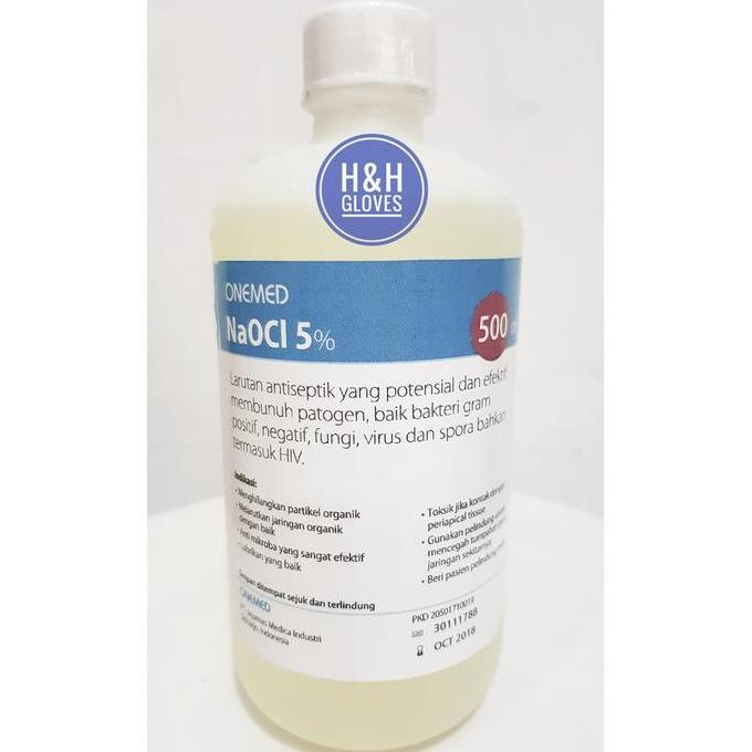 Cairan Dental NaOCl 2.5% NaOCl 5% onemed 500ml