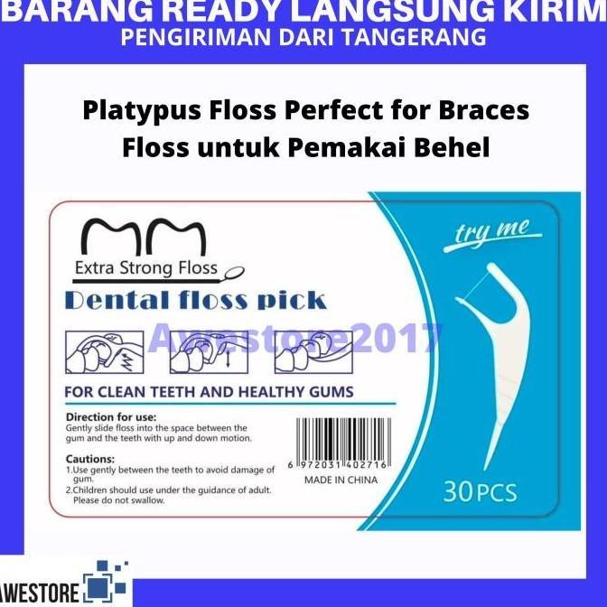 Platypus Floss Dental For Braces Orthodontic Picks Behel Kawat Gigi