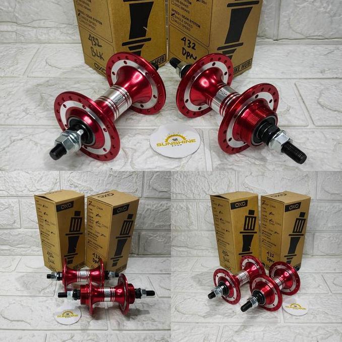 Hub Bearing 36H OXO HB432 Alloy Sepeda BMX 20 Rims Lubang Jari 36 Hole Double Drat Gir Freewheel Sin