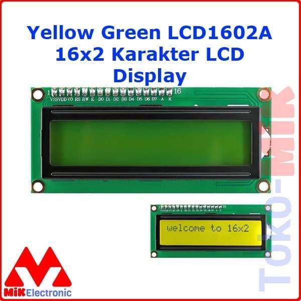 LCD 1602 LCD1602 2x16 16x2 16*2 16 x 2 16 * 2 1602 Display Hijau
