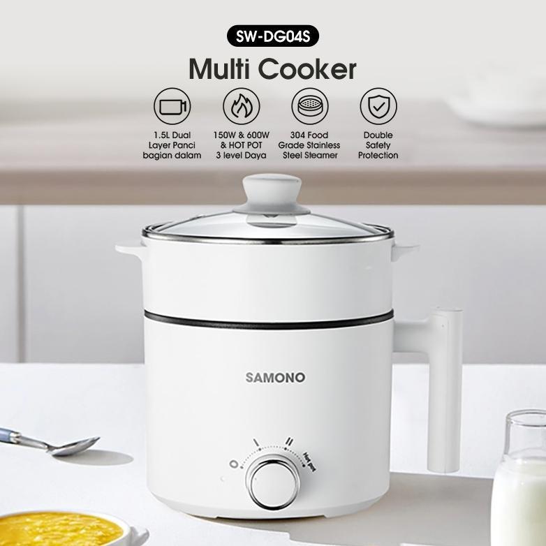 BESTPROMO SAMONO Panci Listrik Multifungsi Anti Lengket panci listrik panci kukus panci listrik mult