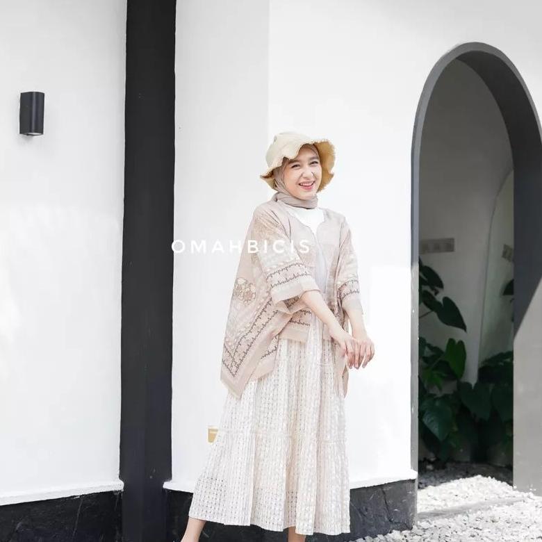 BIG SALE ZIARA ID - OUTER SCARF KIMONO CROP | OUTER CROP KIMONO BATWING