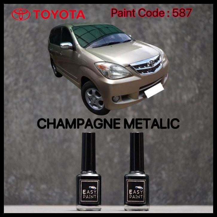 DISKON CAT OLES MOBIL CHAMPAGNE METALIC 587 TOYOTA AVANZA KUNING METALIK 15ML