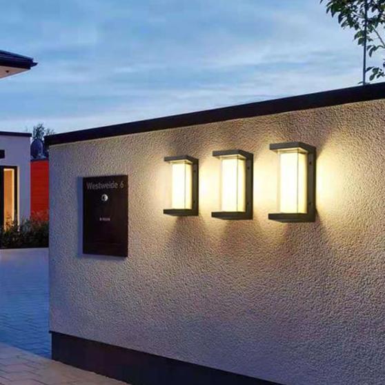 Lampu Hias Dinding Tembok Pilar Pagar Teras LED Outdoor Minimalis Warm