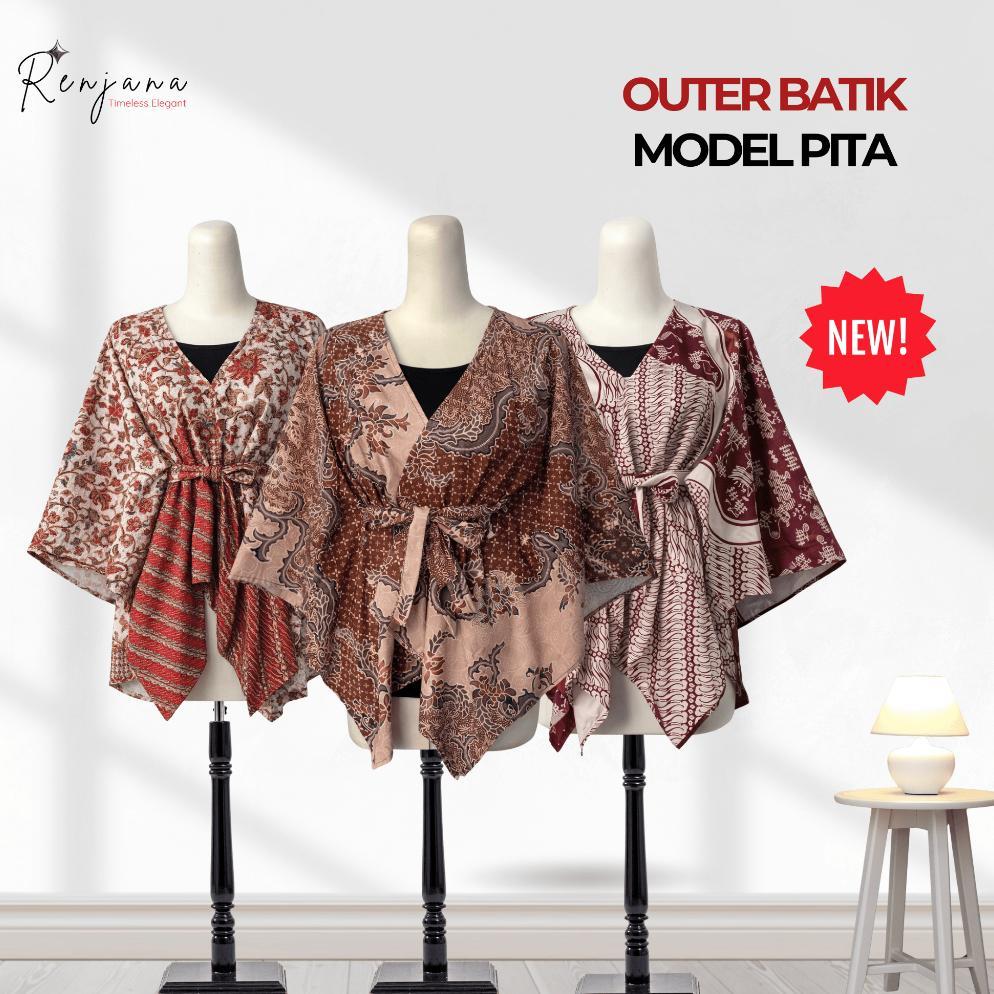Termurah / Hot Sale Outer Batik Wanita Modern Model Kimono - Batik Cap Viscose Premium Untuk Kondang