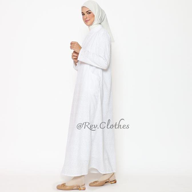 Gamis Putih Umroh Wanita Baju Haji Dan Umroh Wanita Dewasa Muslim Katun Paris Premium