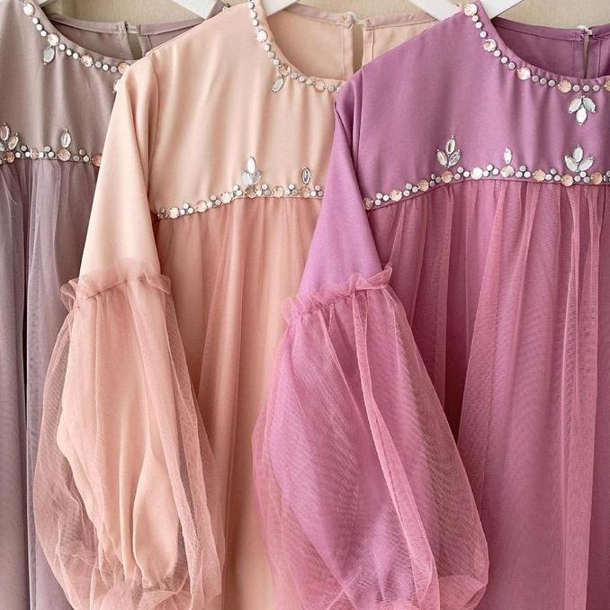 GAMIS DRESS CRYSTAL TILE CANTIK JD69