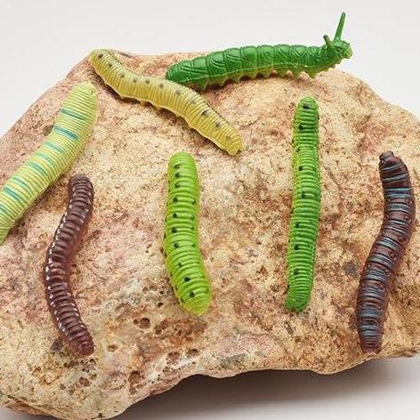 UBUL 6cm acak ulat bulu caterpillar serangga mainan prank toys plastik