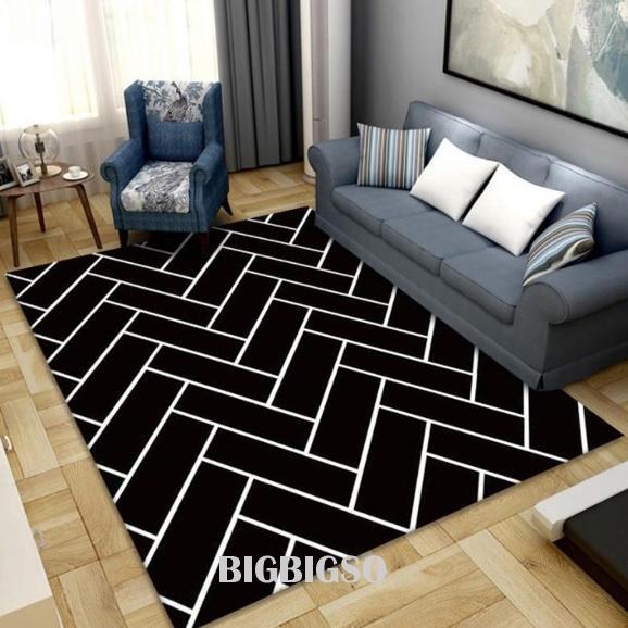 Karpet Lantai Monokrom Karpet Modern Minimalis Tikar Karpet Ruang Tamu Karpet Kamar Tidur
