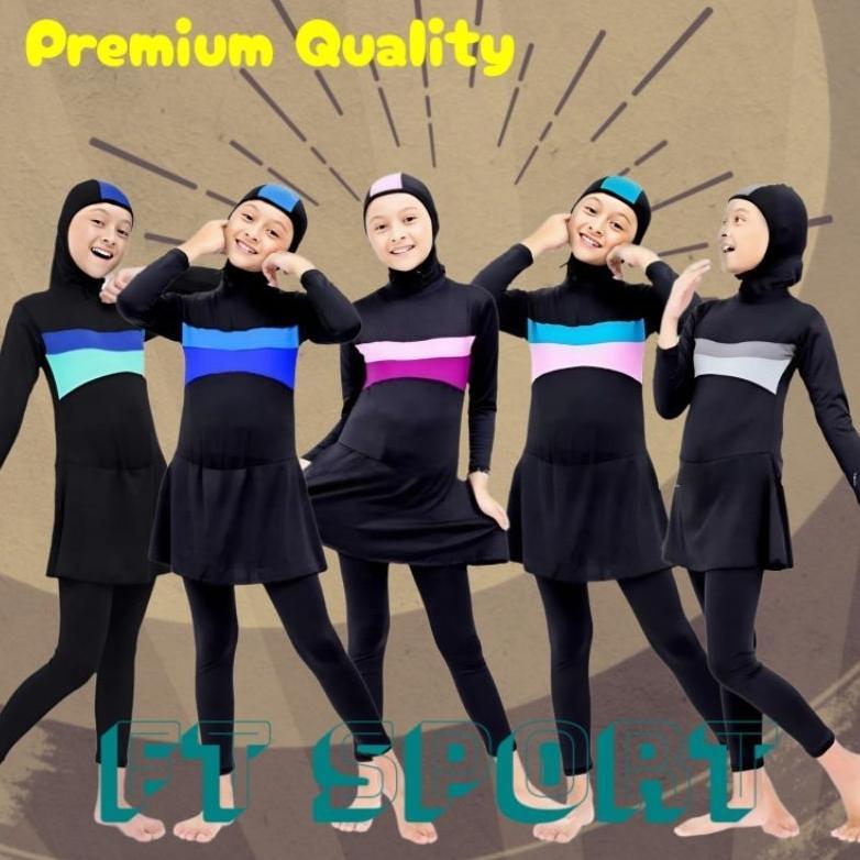 Baju renang anak perempuan muslimah /pakaian  renang anak cewek baju renang anak perempuan baju rena