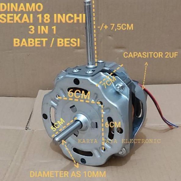 Dinamo Mesin Motor Kipas Angin Sekai Tornado 18 Inch Dinamo Kipas Angin Sekai Ist 1851