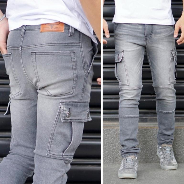 805 DENIM Jeans Cargo / Cargo jeans / Celana Jeans Cargo Pria / Celana Cargo Jeans Panjang Pria