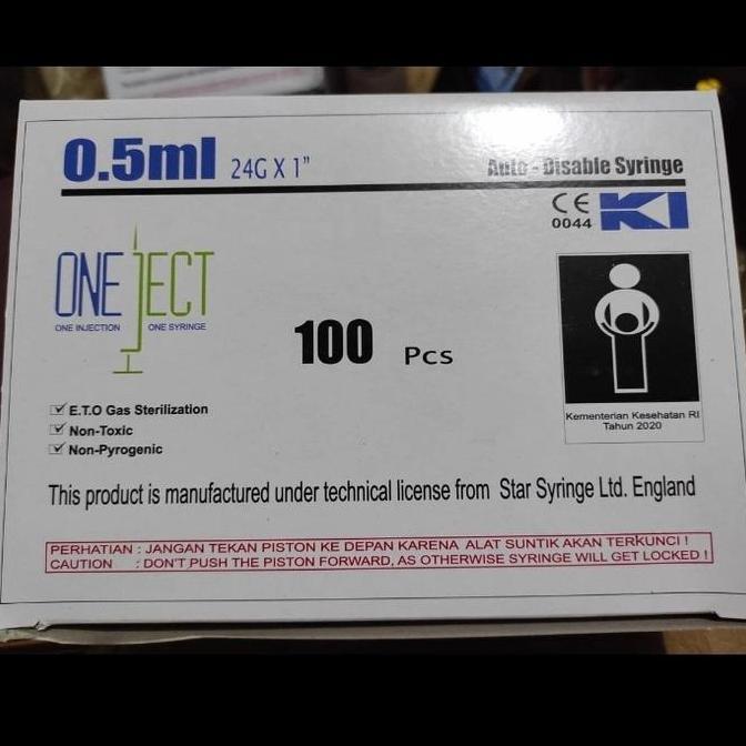 Medclean- Syringe/ Spuit Vaksin 0,5 Ml Oneject
