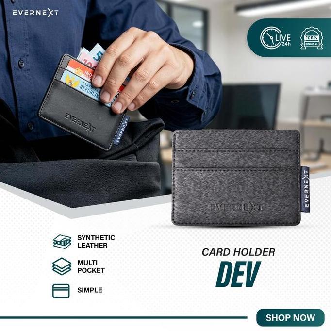 ditalenibh - evernext dompet kartu uang pria card holder dev pria dompet kulit kartu atm pria card h