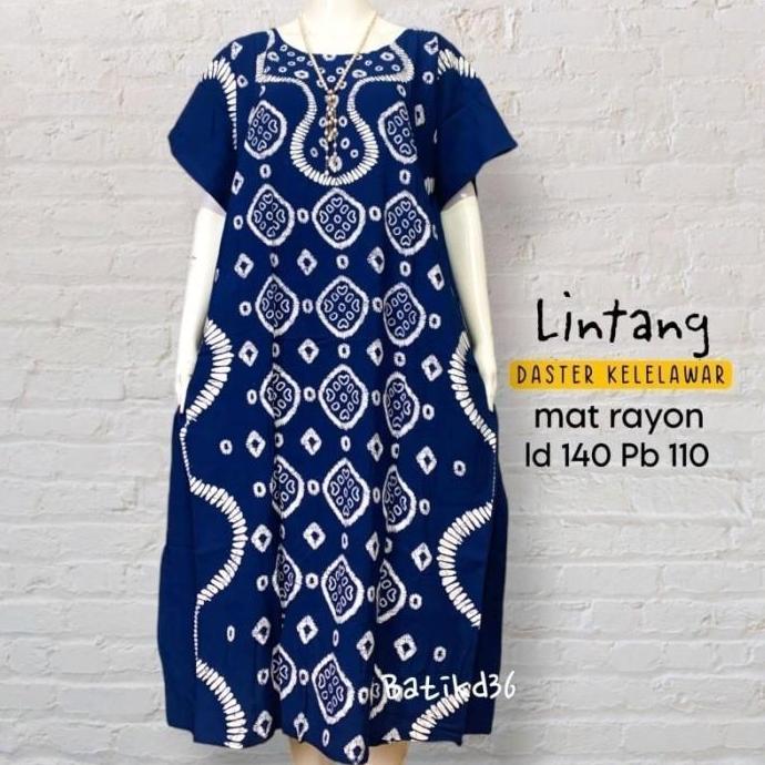 [Sinawang Group] Daster Wanita Baju Tidur Batik Kelelawar Jumbo Motif "CEMPAKA NAVY" Bumil Non Busui