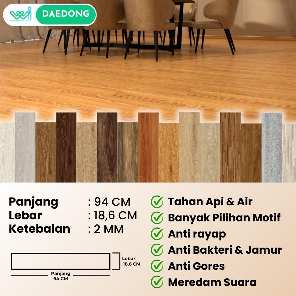 LANTAI VINYL KAYU PLANK FLOOR | DAEDONG FLOORING | TANPA LEM