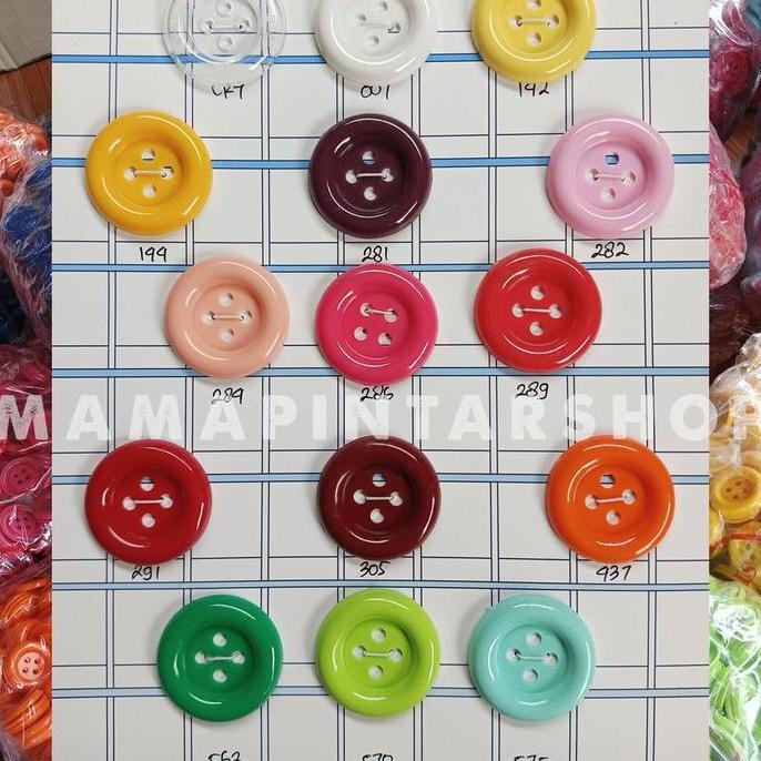 Kapanpun- Kancing Jumbo Besar Warna Warni 3,5 Cm Mainan Edukasi 1 Gross