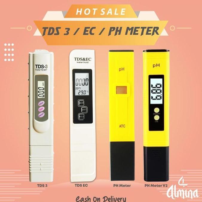 BAGUS PH Meter TDS Meter Hidroponik TDS 3 Alat Pengukur PH Air tds meter