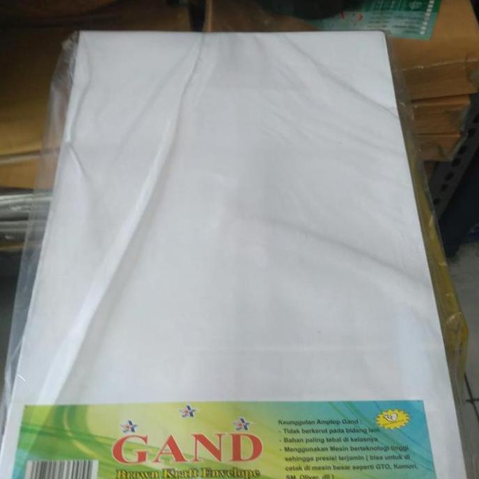 Amplop putih ukuran folio