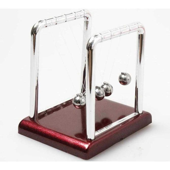 Wfhgx- Pajangan Meja Bola Besi Stainless Pendulum Newton - Bagus - Murah