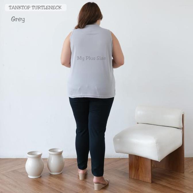 Wkwkwk- Tanktop Turtleneck Super Jumbo Wanita Ld 120 - 150 Cm