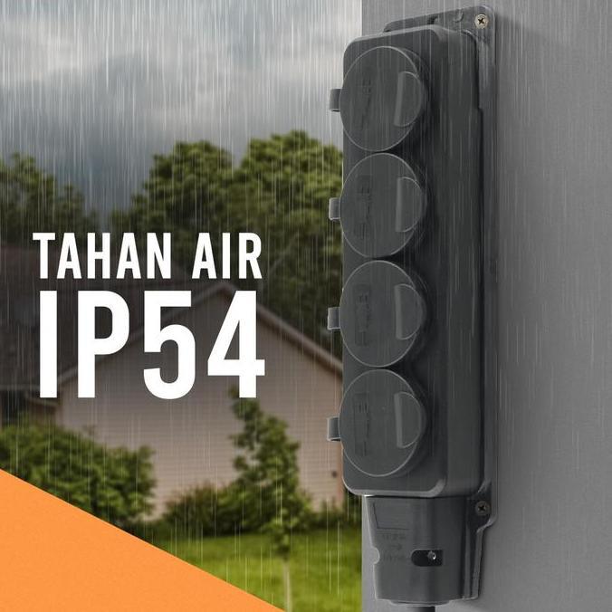 najafaras - stop kontak ori sni kualitas bagus colokan hitam penutup karet sambungan tanpa kabel lis