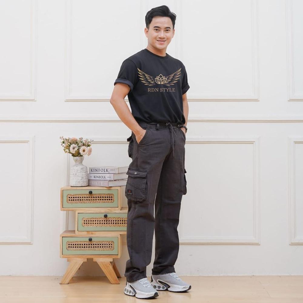 RECOMMENDED RDN STYLE - CELANA CARGO PRIA TEBAL bahan semi jeans CELANA kimpol tebal adem GUNUNG Pri