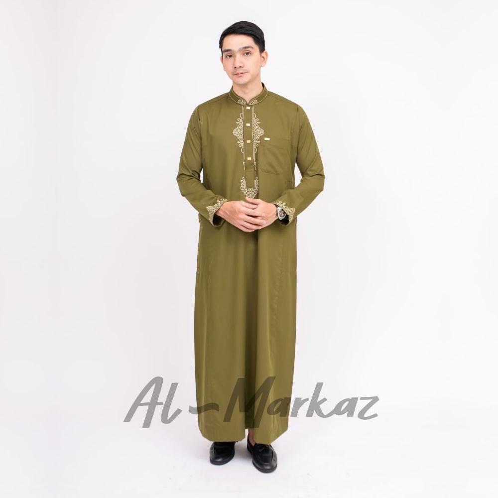 DISKON AL MARKAZ - JUBAH MUSLIM PRIA SLIMFIT DIWANGGA BORDIR
