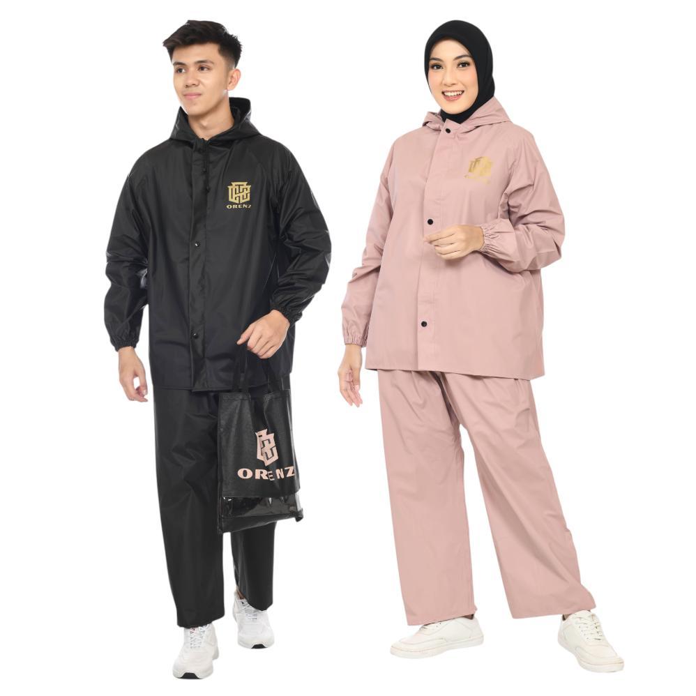 ORIGINAL ORENZ JAS HUJAN SETELAN TERBARU BAHAN PVC 0.25 TEBAL LENTUR ANTI REMBES