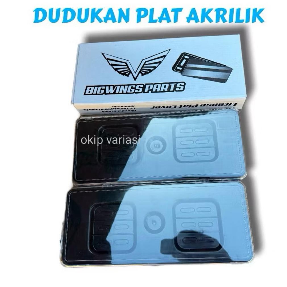 DISKON TERMURAH DUDUKAN PLAT NOMOR MIKA AKRILIK BIGWINGS DUDUKAN PLAT NOMOR MOTOR AKRILIK ANTI BURAM