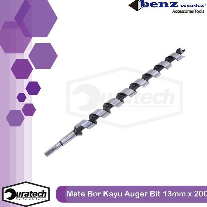 Mata bor Kayu 13mm x 200mm / Auger bit benz werkz 13mm - mata bor kayu auger bit 13mm x 200mm