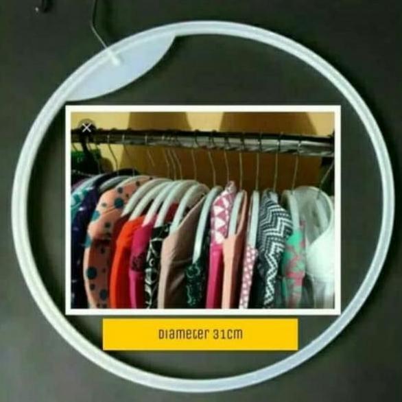 Lansungkirim- Gantungan Kerudung Jilbab Kimar  Jilbab Bergo Dewasa Super White 1 Lusin Hanger Putih 