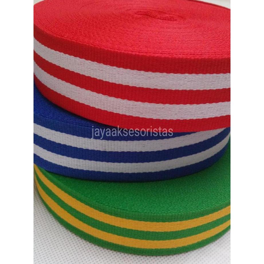 DR372 - menjual tali webbing kalung medali 3.5 cm murah bandung